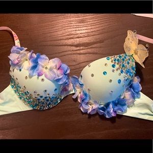 Handmade Sequin Butterfly Rave Bra